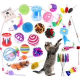 Kit 8 Brinquedos Interativos Para Gato Com Varinha Diversão