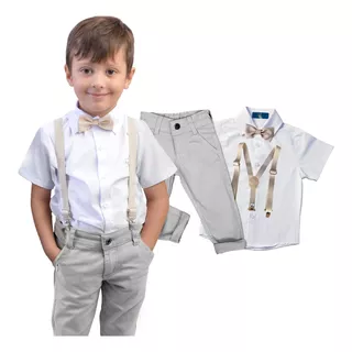 Kit 4peças Roupa Infantil Menino Bebe Masculino Personalizad