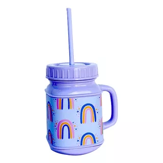 Taza Jarro Termico Plastico Vaso Doble Pared Estampado X6un