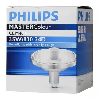 Lâmpada Philips Mastercolour Cdm-r111 35w/830 24d Vitrine Cor Da Luz Branco Uso De Reator