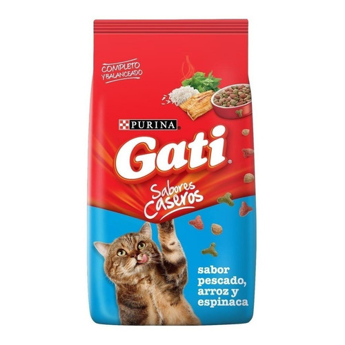Alimento Gati Recetas Caseras para gato adulto sabor pescado, arroz y espinaca en bolsa de 15kg