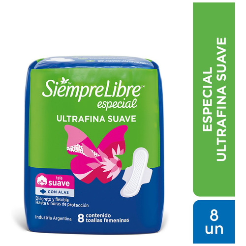 Siempre Libre Especial Ultrafina X 8 Unidades