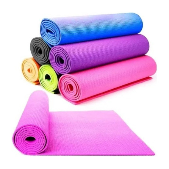 Colchoneta Yoga Mat Pilates Gimnasia Abdominales Yogamat 5mm Color Rosado