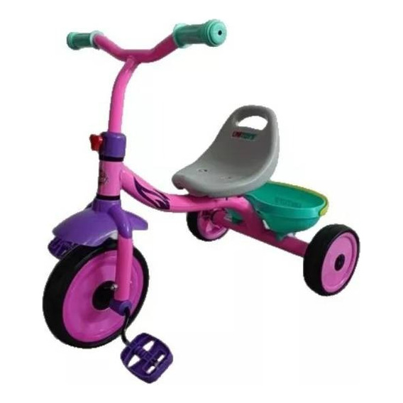 Triciclo Infantil Con Canasto Rosa Yx-t02