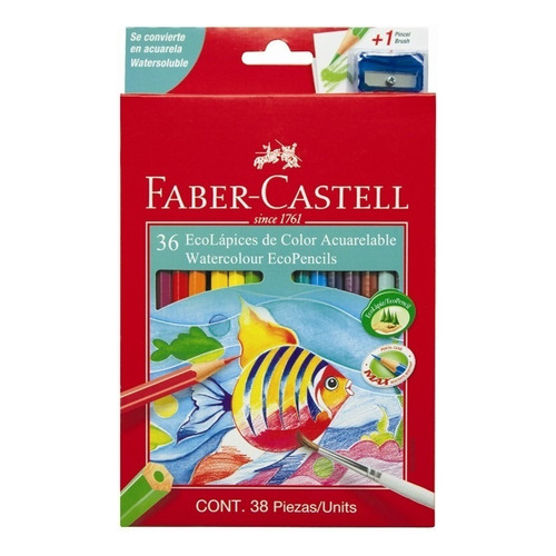 Colores Faber-castell Acuarelables Lapices X 36 + 2