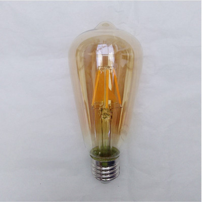 Bombillo Vintage Edison Led Ambar Pera.  Exito Corp Color De La Luz Amarilla 110v