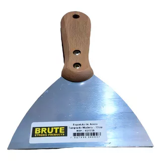 Espátula De Acero Mango De Madera 8cm Acero Templado Brute