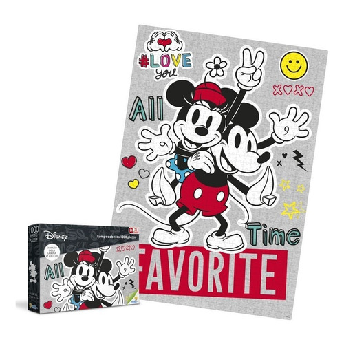 Rompecabezas 1000 Piezas Disney Mickey Y Minnie Ronda