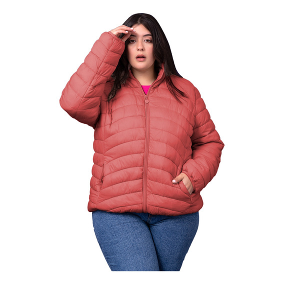 Campera Mujer Impermeable Abrigada Talles Grandes