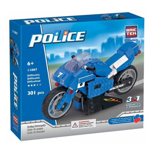 Police Racing Motorcycle 3 In 1 Cantidad De Piezas 301