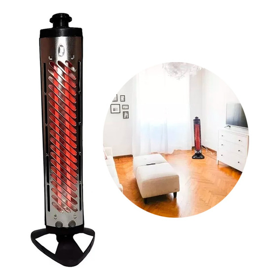 Estufa Electrica Vertical 1200w Calefactor 2 Velas Hyqz1v