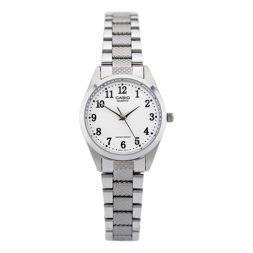 Reloj Para Unisex Casio Ltp-1274d-7b Plateado Color del fondo Blanco