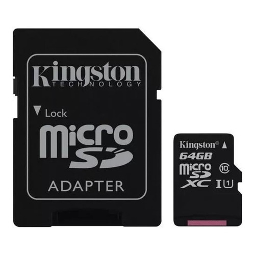 Tarjeta de Memoria Kingston Canvas Selec 64GB con Adaptador