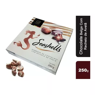 Caixa De Bombons Para Presente Chocolate De Conchas Marinhas
