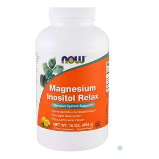 Magnésio E Inositol Relax 454 G Now Foods Sabor Lemonade