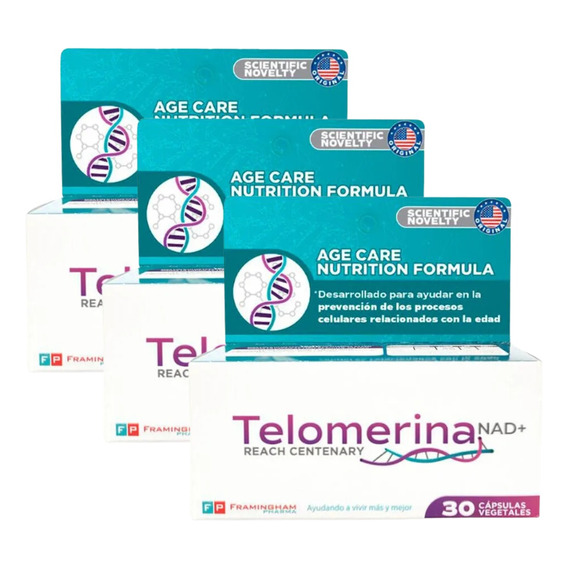 Telomerina Nad+ Prot. Adn Orig. -antiage X 30 Cps. Combo X 3