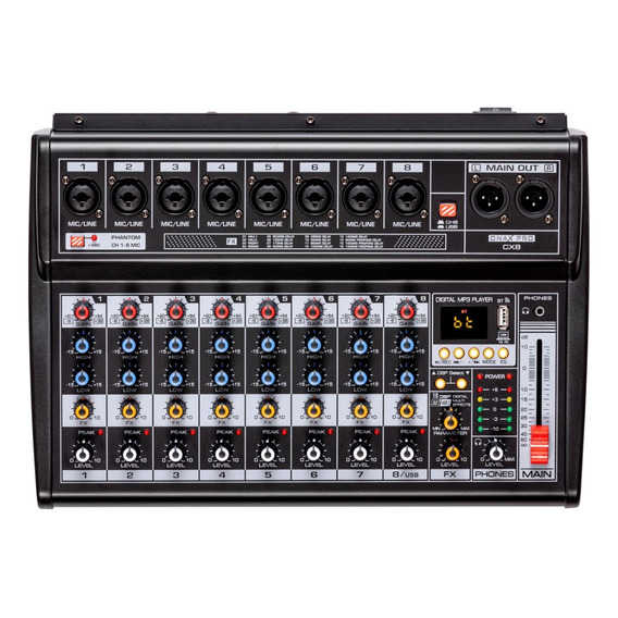 Onax Pro Cx 8 Mixer Consola Potenciada Efectos Bluetooth +48