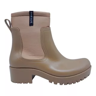 Botitas Lluvia Mujer Moda Bota Goma Botineta Impermeable