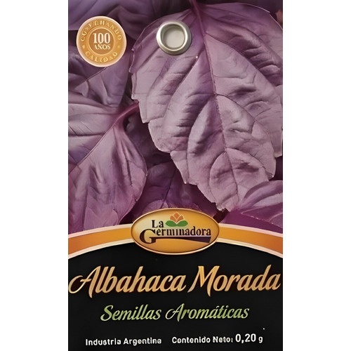 Semillas De Albahaca Morada Sobre De 0,20gr