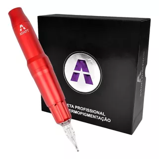 Maquina Rotativa Tattoo Pen Micropigmentação Aston Pen Adapt Cor Vermelho