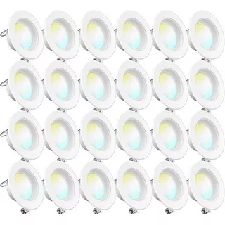 Luces Led Empotrables 4 Pulgadas,sunco Lighting (paquete 24) Color 5 Quilates En Uno (27 K, 3 K, 35 K, 4 K, 5 K)