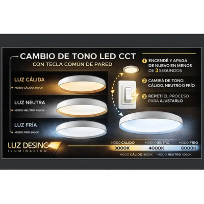 Colgante Led Tokyo Cct Diseño Negro 60cm Moderno Luz Desing Negro