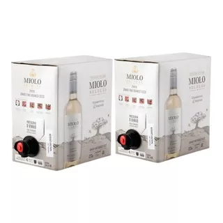 Kit 02 Unid Vinho Miolo Seleção Chardonnay&viognier Bag 3lt