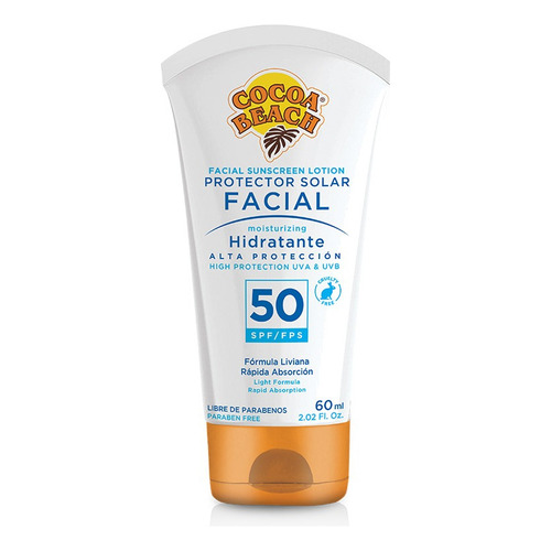 Protector Solar Facial 50 Fps 60ml Cocoa Beach