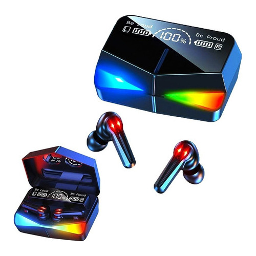 Auriculares Inalámbricos Gamer Luces Led Bluetooth Suono  Color Negro 