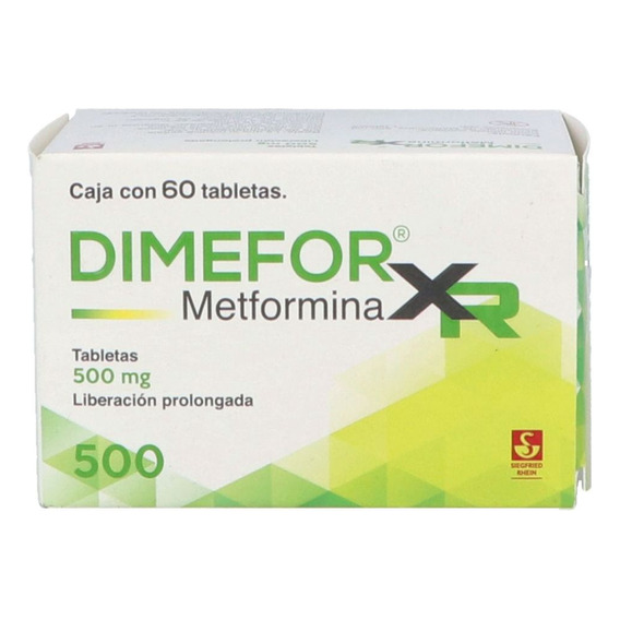 Dimefor Xr 500 Mg 60 Tabletas Liberación Prolongada