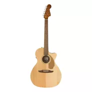 Guitarra Electroacústica Fender California Newporter Player Para Diestros Natural Gloss