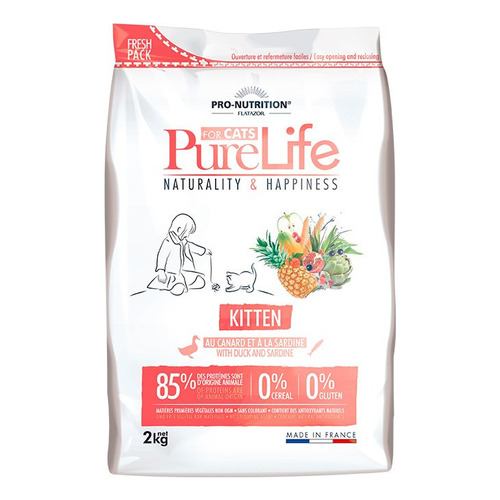 Pro-nutrition Flatazor - Purelife - Alimento Seco Kitten 8kg