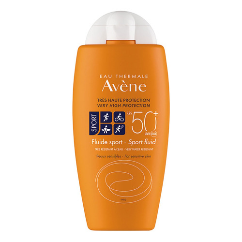 Protector solar  Avène  Fluido Sport 50FPS  en tubo extra-plano 100mL