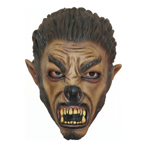 Máscara Hombre Lobo Wolf Jr. Halloween Ghoulish Color Marrón