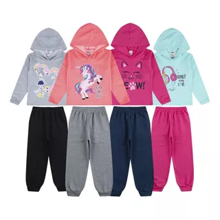 Kit 4 Conjuntos Infantil Menina Inverno