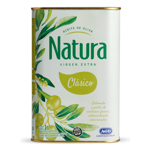 Aceite de oliva virgen extra clásico Natura en latasin TACC 1 l 