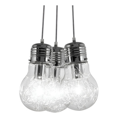 Colgante Bombilla 3 Luces Araña Apto Led E-27 