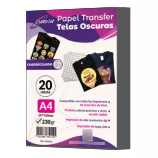 Transfer Telas Oscura 20h Y Papel Siliconado Cuadriculado 