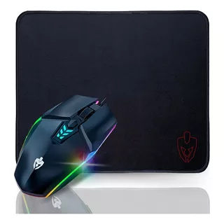 Combo Gamer Periféricos  Mouse Rgb + Mouse Pad Fps Kit Gamer