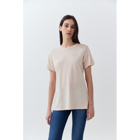 Remera Cotton Washed Blake - Nude Mujer Desiderata