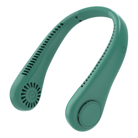 Ventilador Cuello Portátil Silencioso Usb Recargable Cantidad De Aspas 0 Estructura Verde Oscuro Aspas Verde Oscuro Diámetro 21 Cm Material De Las Aspas Plástico