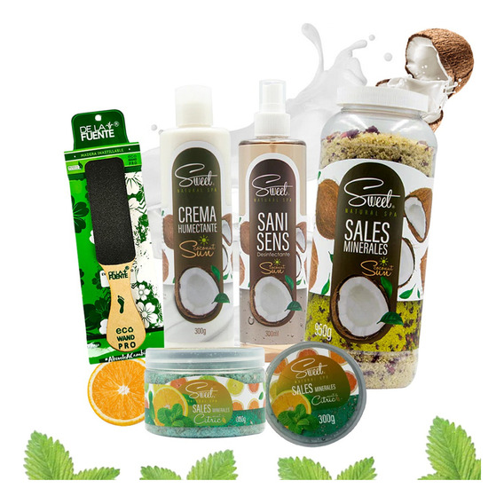 Kit Sweet Humectante Natural Spa Para Pedicura 5 Pzs