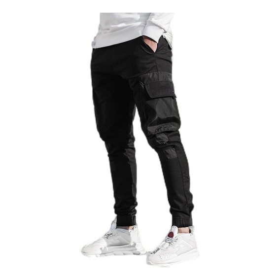 Joggers Pantalon Ajustado Elasticado Cargo De Varon