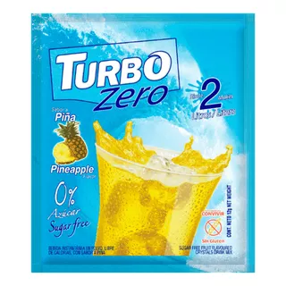 Turbo Zero Jugo De Piña Sin Gluten Caja 10 Sobres