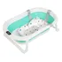 Bañito Plegable Con Termómetro Digital Y Colchón Baby Splash Color Verde Menta