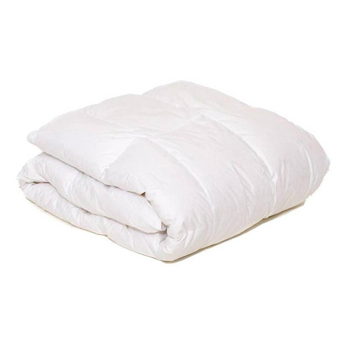 Acolchado La Bastilla Ecodown 1 1/2 plaza diseño lisa color blanco de 170cm x 240cm