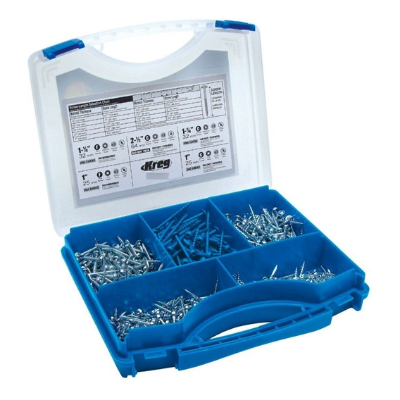 Set Kit Juego 675 Tornillos Kreg Sk03 25mm 32mm 64mm Maletin