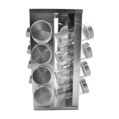 Especiero Acero Inox Giratorio Cuadrado 2045-16 Bazarnet. P