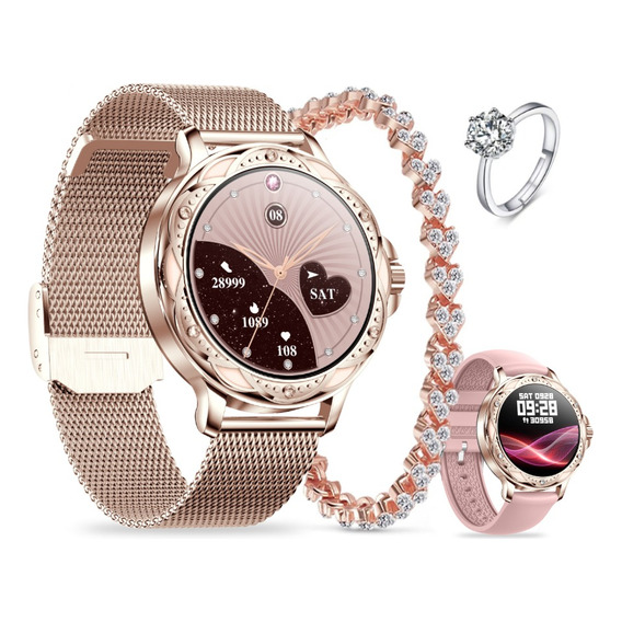 Reloj Inteligente Diamond Elegante De Mujeres Bluetooth Call