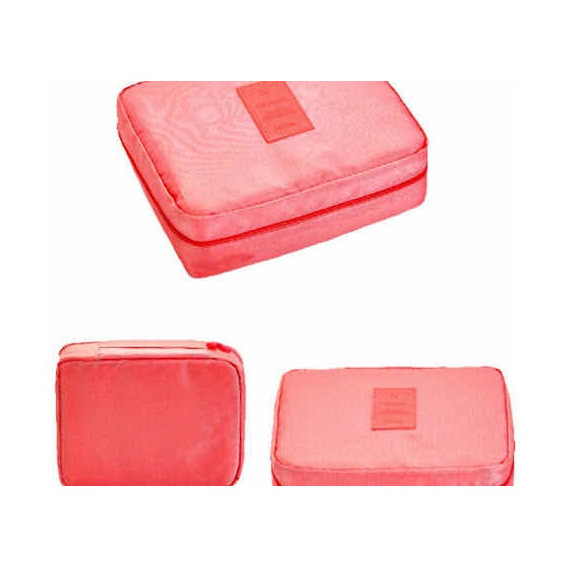 Neceser, Cosmetiquera, Travel Pouch, Estuche Color Coral